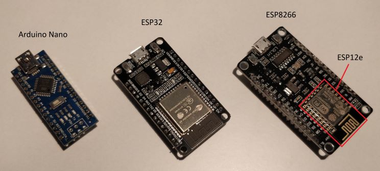 Arduino Nano, ESP32 und ESP8266